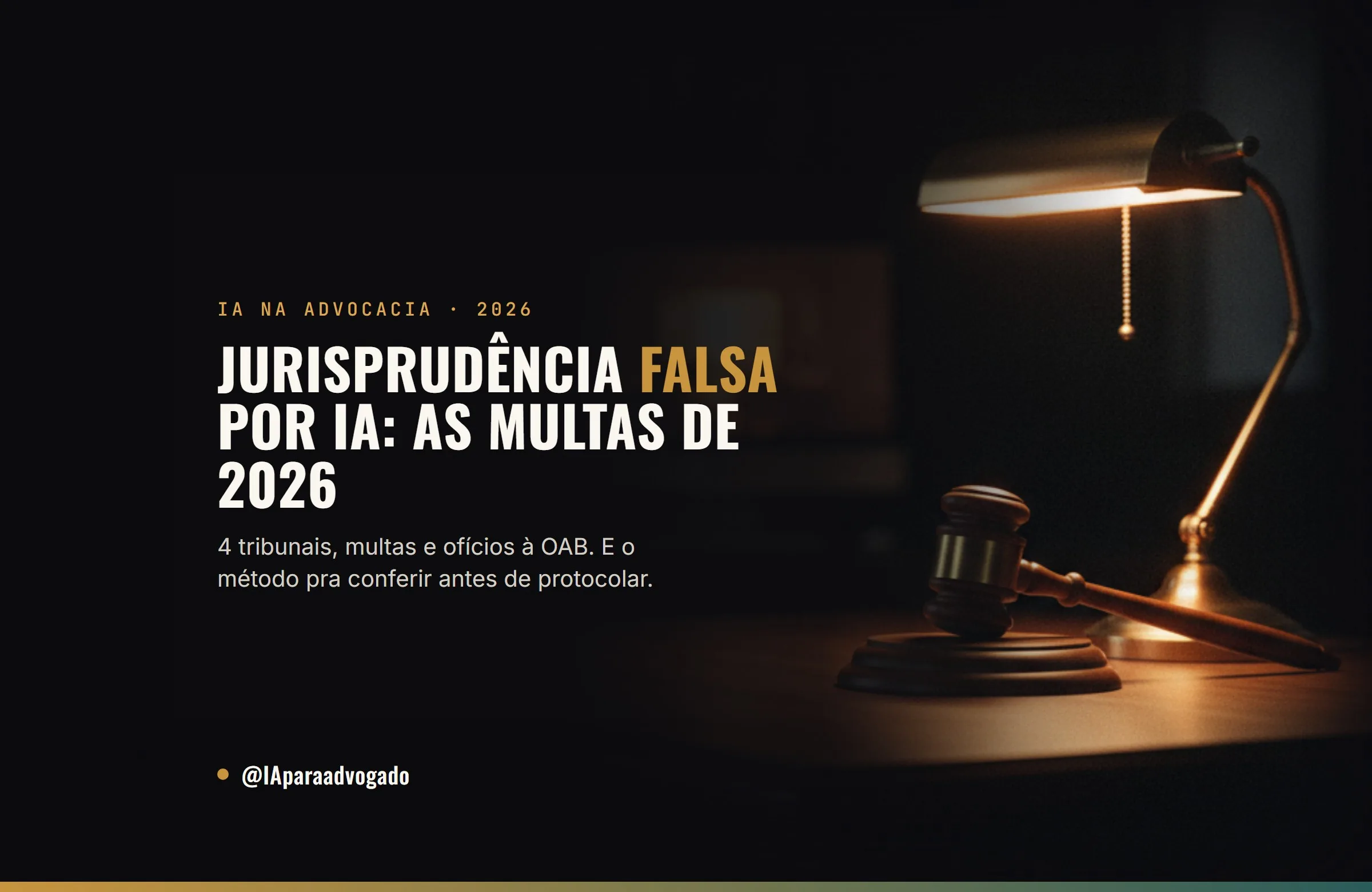 Jurisprudência falsa gerada por IA: 4 multas em 2026 e o erro que se repete em todas
